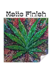 Image 4 of  Cannabis Leaf 420 Art Holographic Sticker - 3 in.
