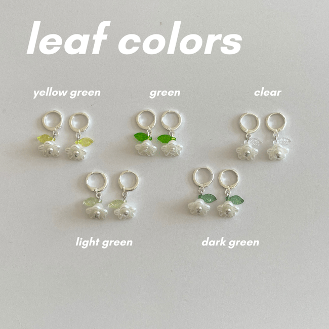 morning glory flower silver/gold huggie hoop earrings