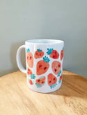 Strawberry Friends Collage Ceramic Mug