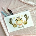 Cowboy Frog Canvas Heat Pressed Pouch
