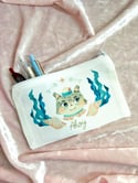 Sailor Cat Canvas Heat Pressed Pouch