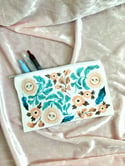 Flower Collage Canvas Heat Pressed Pouch