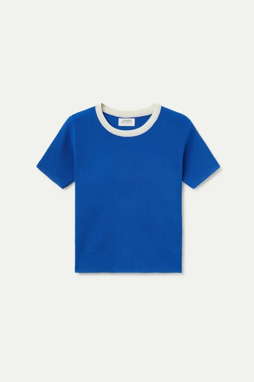 Image of 1-Top Manga Corta Azul
