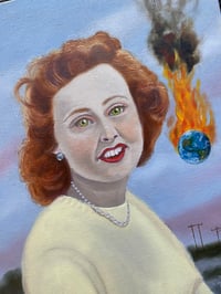 Image 2 of Tell Me When It's Over- original on linen panel