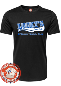 Luckys Cooter Cafe T-Shirt ( Black )
