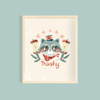 Trashy Raccoon Illustrated Art Print