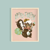 Artsy Fartsy Skunk Illustrated Art Print