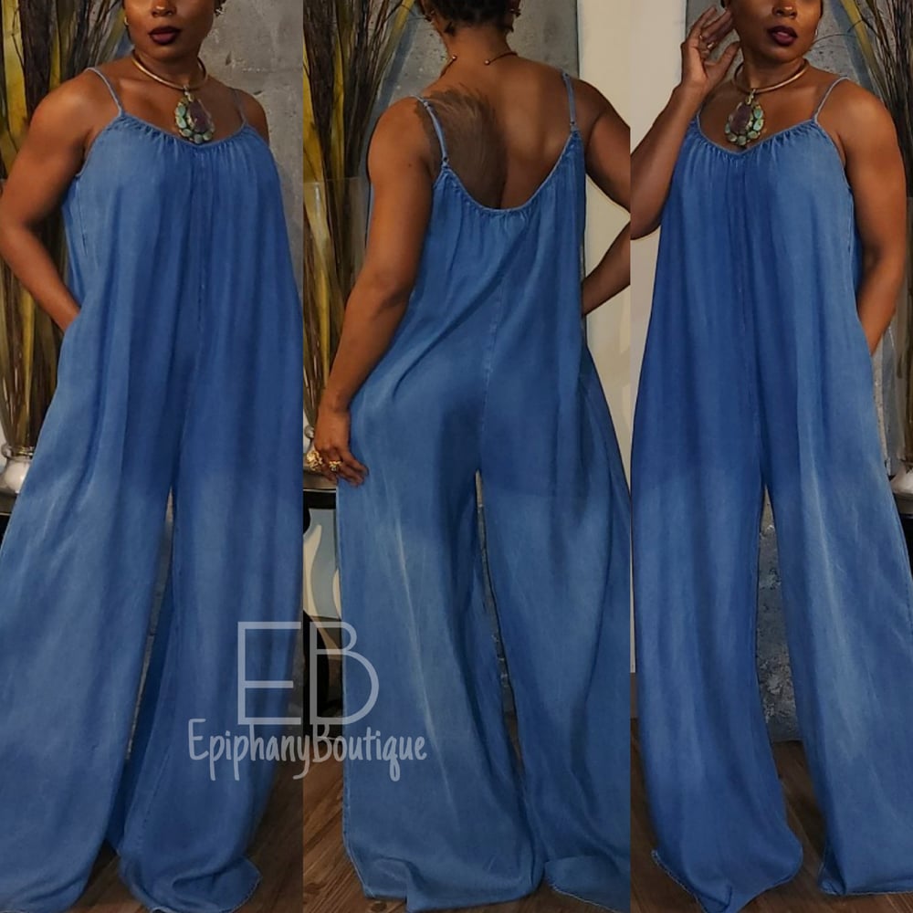Image of The Lia Denim Jumpsuit: **Reg & Plus/Curvy**