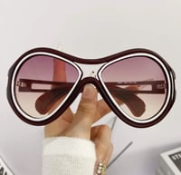 Image 1 of Black & White Fashion Sunglasses 