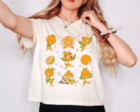 Image 2 of Exclusive Orange Bird Crop Boxy Tee