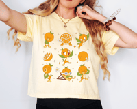 Image 1 of Exclusive Orange Bird Crop Boxy Tee