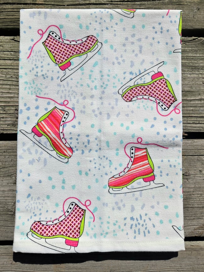 Skating Tea Towel