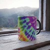 Image 2 of Rainbow Tie Dye Magic Coffee Mug - 11 0z