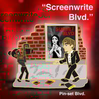 Image 2 of  "Playwrite Blvd." Hard Enamel Pin