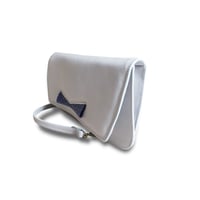 Image 2 of Sac pochette CHIC Gris Noeud Indigo X Peau de Fleur