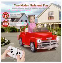 Image 4 of Chevrolet 3100 12V Ride-On Truck W/ Remote, USB - Crimson