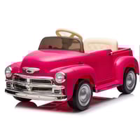 Image 2 of Chevrolet 3100 12V Ride-On Truck W/ Remote, USB - Pink Petal