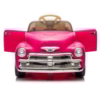 Image 8 of Chevrolet 3100 12V Ride-On Truck W/ Remote, USB - Pink Petal