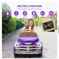 Image 12 of Chevrolet 3100 12V Ride-On Truck W/ Remote, USB - Lilac