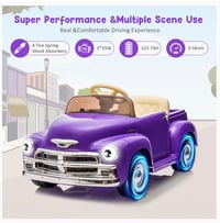 Image 15 of Chevrolet 3100 12V Ride-On Truck W/ Remote, USB - Lilac