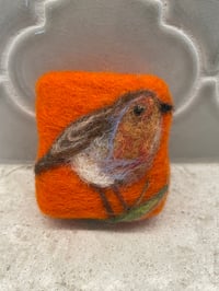 Image 1 of European Robin/blue poppy