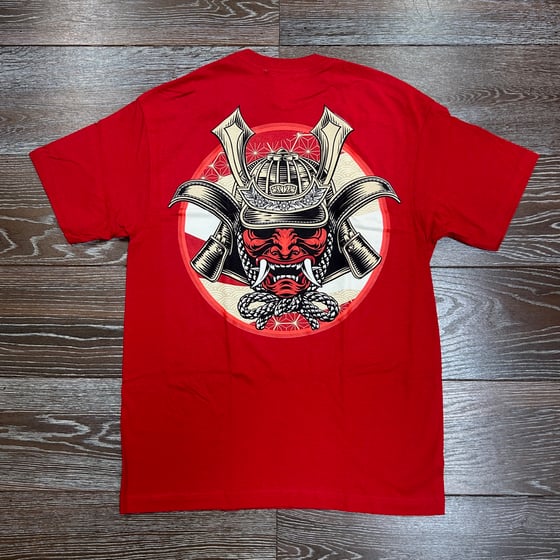 Image of SEIGAIHA Samurai Men's Tee RED