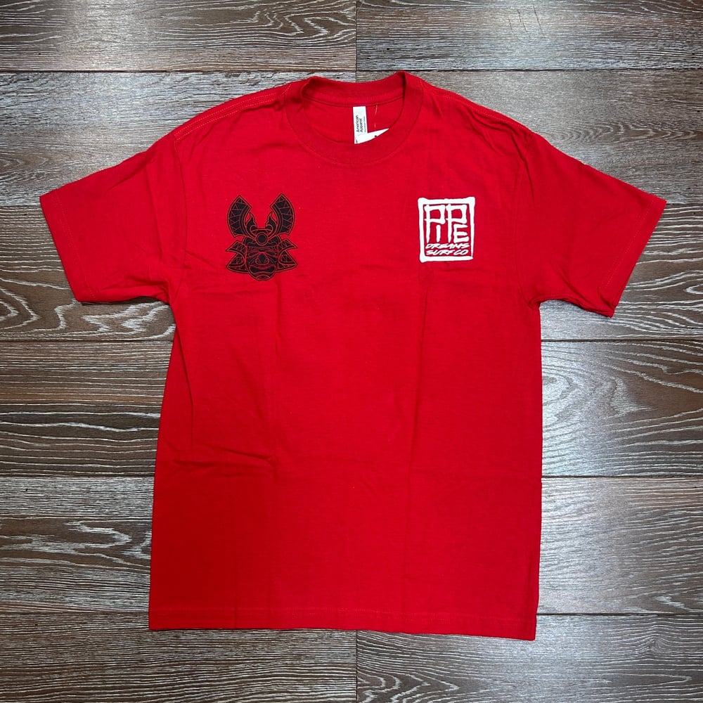 Image of SEIGAIHA Samurai Men's Tee RED