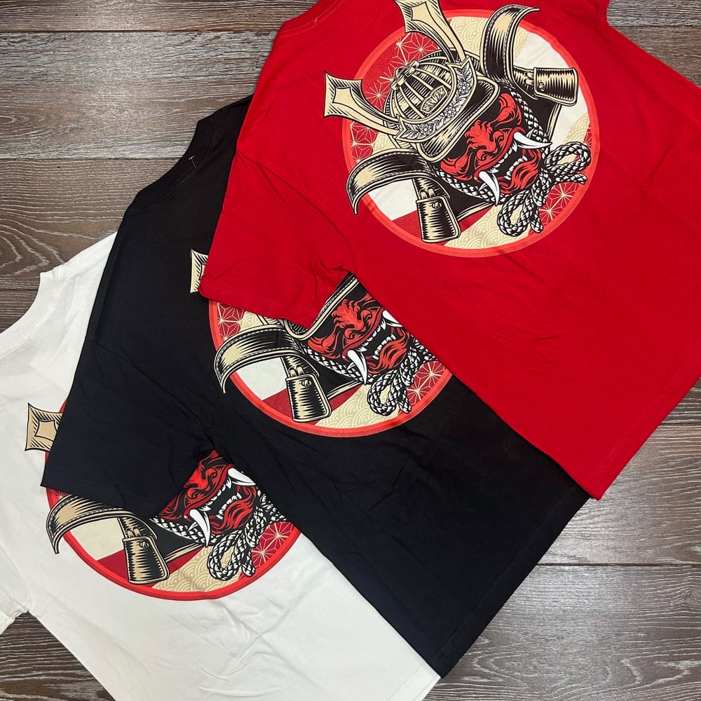 Image of SEIGAIHA Samurai Men's Tee RED