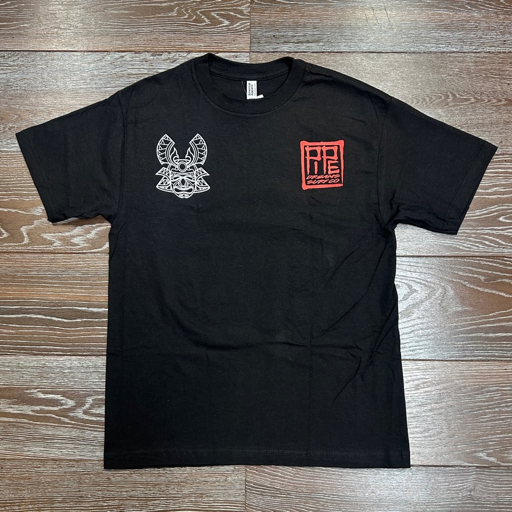 Image of SEIGAIHA SAMURAI MEN'S TEE BLK