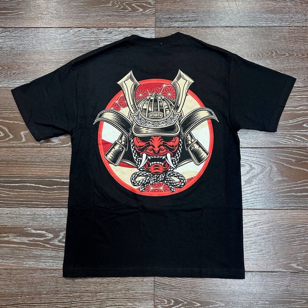 Image of SEIGAIHA SAMURAI MEN'S TEE BLK