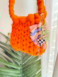 Image 2 of Macrame Feather Retro Bag  Charm