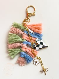 Image 1 of Macrame Feather Retro Bag  Charm