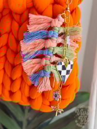 Image 3 of Macrame Feather Retro Bag  Charm