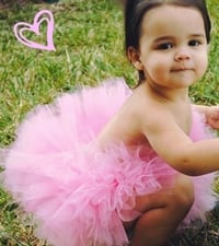 Image 1 of Bubblegum Pink Fluffy Tutu Baby Toddler Girl Tulle Skirt 