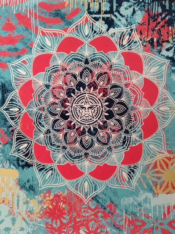 Shepard Fairey Obey Chaos Mandala Print Sérigraphie
