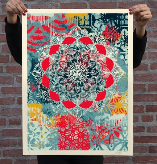 Shepard Fairey Obey Chaos Mandala Print Sérigraphie