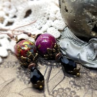 Image 1 of A Bit Baroque Bead Drop Earrings (BB0012)