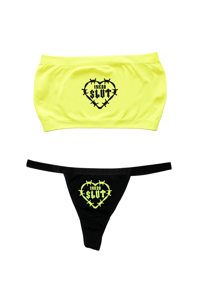 INKED SLUT NEON TUBE TOP SET
