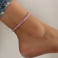 Image 3 of Pink Rhinestone Anklet