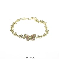 Image 3 of Butterfly CZ Bracelet Pink