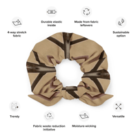 Image 3 of Peach Aloe Hair Scrunchie - Black Accents