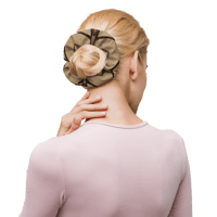 Image 4 of Peach Aloe Hair Scrunchie - Black Accents