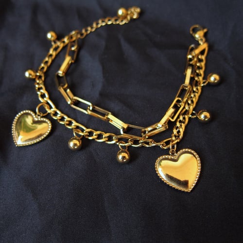 Image of Heart on your Sleeve charm bracelet