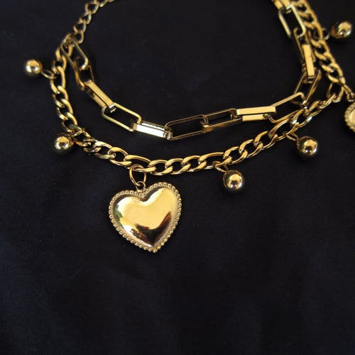 Image of Heart on your Sleeve charm bracelet