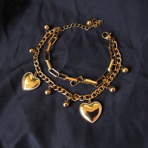 Image of Heart on your Sleeve charm bracelet