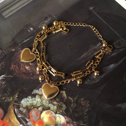 Image of Heart on your Sleeve charm bracelet