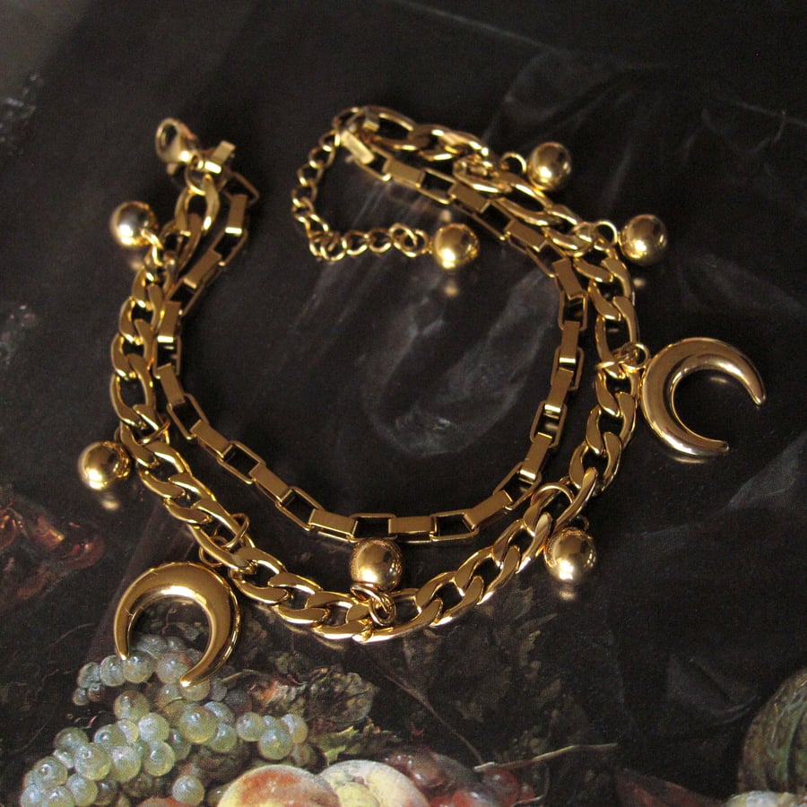 Image of Moonbeam charm bracelet