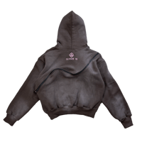Image 2 of Fusion Zip Hoodie chocolate