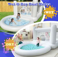 Image 7 of Ivory Castle Bounce House Set With Pool/Ballpit