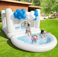 Image 4 of Ivory Castle Bounce House Set With Pool/Ballpit